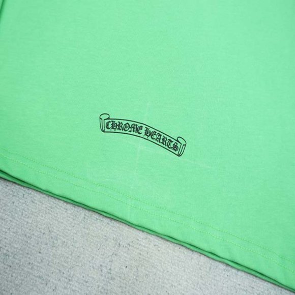 Chrome Hearts Yellow Letter Print Logo T-Shirt - Green Long Sleeve - Picture 5 of 13